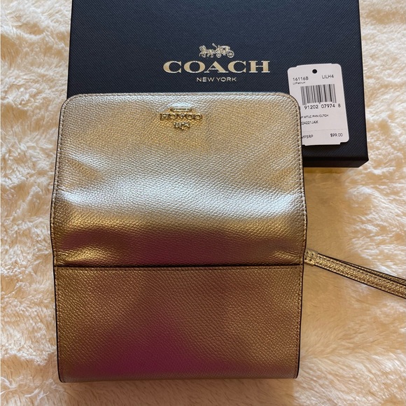 Coach Metallic Gold Clutch/Wristlet - Picture 5 of 6